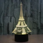 Eiffel Tower Style 3D Touch Switch Control LED Light , 7 Color Discoloration Creative Visual Stereo Lamp Desk Lamp Night Light - Image 7