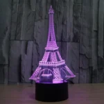 Eiffel Tower Style 3D Touch Switch Control LED Light , 7 Color Discoloration Creative Visual Stereo Lamp Desk Lamp Night Light - Image 8