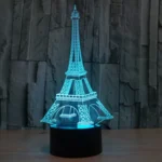 Eiffel Tower Style 3D Touch Switch Control LED Light , 7 Color Discoloration Creative Visual Stereo Lamp Desk Lamp Night Light - Image 10