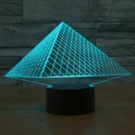 Pyramid Style 3D Touch Switch Control LED Light , 7 Colour Discoloration Creative Visual Stereo Lamp Desk Lamp Night Light - Image 11