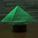 Pyramid Style 3D Touch Switch Control LED Light , 7 Colour Discoloration Creative Visual Stereo Lamp Desk Lamp Night Light - Image 7