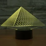 Pyramid Style 3D Touch Switch Control LED Light , 7 Colour Discoloration Creative Visual Stereo Lamp Desk Lamp Night Light - Image 10