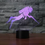 Diving Black Base Creative 3D LED Decorative Night Light, 16 Color Remote Control Version