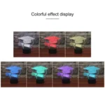Bachelor Cap Black Base Creative 3D LED Decorative Night Light, USB with Touch Button Version - Image 3