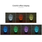 Rose Black Base Creative Colorful 3D LED Decorative Night Light, Rechargeable with Touch Button - Image 3