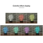 Candlestick Black Base Creative 3D LED Decorative Night Light, 16 Color Remote Control Version - Image 3