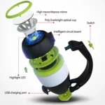 L001 5W USB Charging Hand-held LED Camping Lamp with Power Bank Function(Green) - Image 2