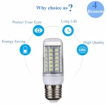 56 LEDs SMD 5730 Bulb, AC 220V - Image 7