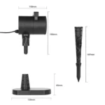 Blinblin CPF-LM401 4W IP65 Waterproof White Light ABS Shell Landscape Light, 8 Groups Patterns Outdoor Lawn Lamp - Image 5