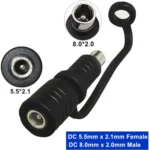 DC 5.5mm x 2.1mm Female  to DC 8.0mm x 2.0mm Male Adapter for Portable Power Station, Solar Generators - Image 5