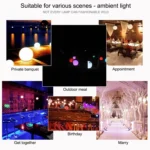 15cm Patted 3D Print Jupiter Lamp, USB Charging 7-Color Changing Energy-saving LED Night Light with Wooden Holder Base - Image 11