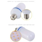 E27 6W LED Simulated Flickering Flame Effect Light Bulb , 1400K with 3 Modes, AC 85-265V - Image 5