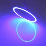 90mm 3W Angel Eyes Circles Car Headlight COB LED Lights for Vehicles DC9V - Image 6