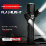 KS-738 USB Charging Waterproof T6+XPE Zoomable LED Flashlight with 4-Modes - Image 8