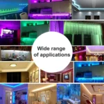 20m 600 LEDs SMD 5050 IP44 Waterproof RGB Light Strip with 24-keys Bluetooth + Music Remote Control, EU Plug - Image 7