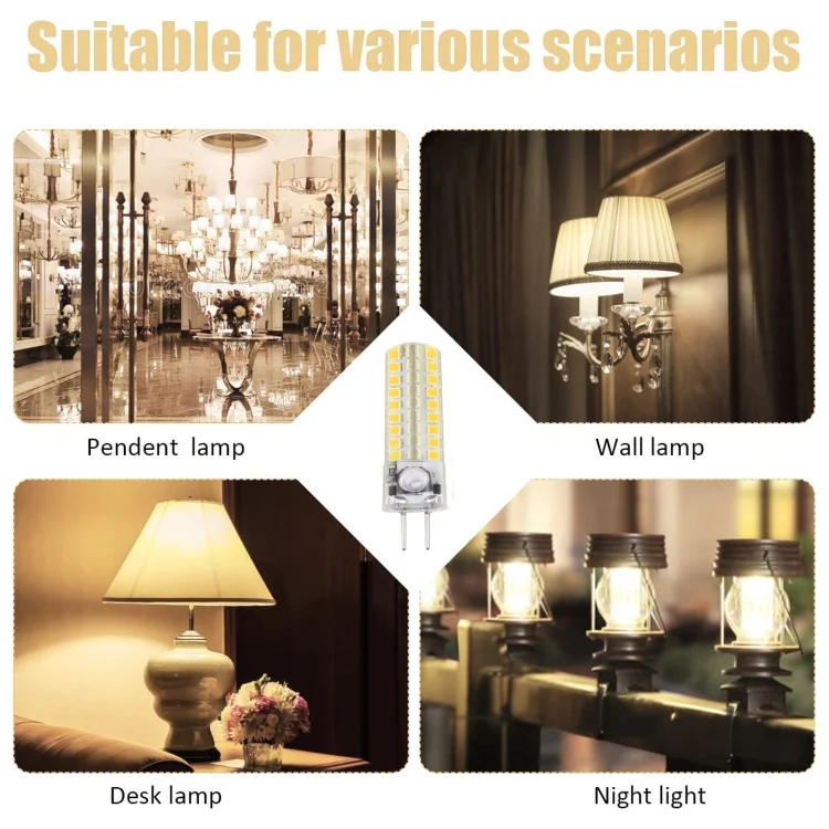 LED9714WL_5.webp G4 72 LEDs SMD 2835 Corn Light Bulb, AC/DC 12V - Image 6