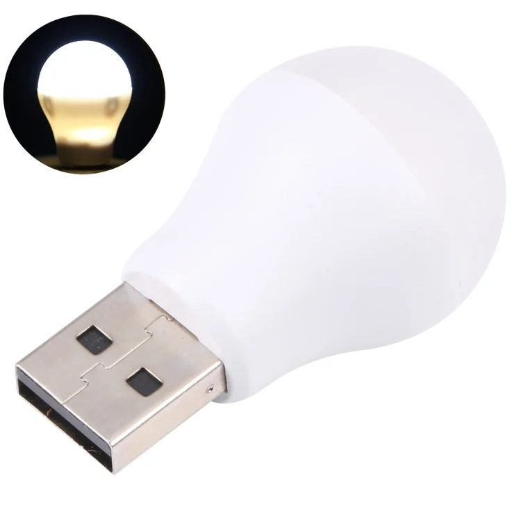 LED9720WL.webp 3 LEDs 5730 SMD USB LED Light Night Lamp Bulb, DC 5V - Image 1