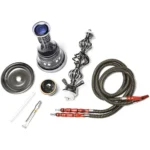 TXH-1118 Large Double Tube Glass Hookah - Image 4