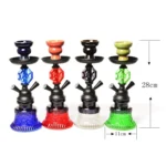 019-MZ729 Double Tube Glass Hookah - Image 2