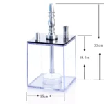Cube Acrylic Single Pipe Hookah Set - Image 2