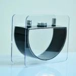 Acrylic Half Round Pot Single Pipe Hookah Set - Image 3