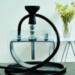 Acrylic Half Round Pot Single Pipe Hookah Set - Image 4