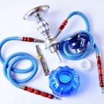 08-023 Double Pipe Glass Hookah Set - Image 3