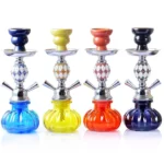 08-023 Double Pipe Glass Hookah Set - Image 4