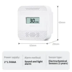 XY-C610 Car Mini Digital Display Carbon Monoxide Smoke Detector Alarm without Battery - Image 2