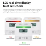 XY-C610 Car Mini Digital Display Carbon Monoxide Smoke Detector Alarm without Battery - Image 5