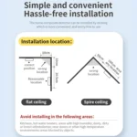 XY-S510COM 2 in 1 Carbon Monoxide Smoke Composite Alarm Detector without Battery - Image 8