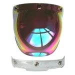 Soman Motorcycle Bubble Visor Open Face Helmet Visor Helmet Windshield Shield with Transparent Frame - Image 2