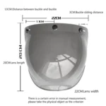 Soman Motorcycle Bubble Visor Open Face Helmet Visor Helmet Windshield Shield with Transparent Frame - Image 3