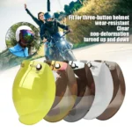 Soman Motorcycle Bubble Visor Open Face Helmet Visor Helmet Windshield Shield with Transparent Frame - Image 10