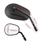 MB-MR008-BK Motorcycle Modified Rotatable Matt Rear View Mirror Set for Harley Davidson XL 883 1200 - Image 4