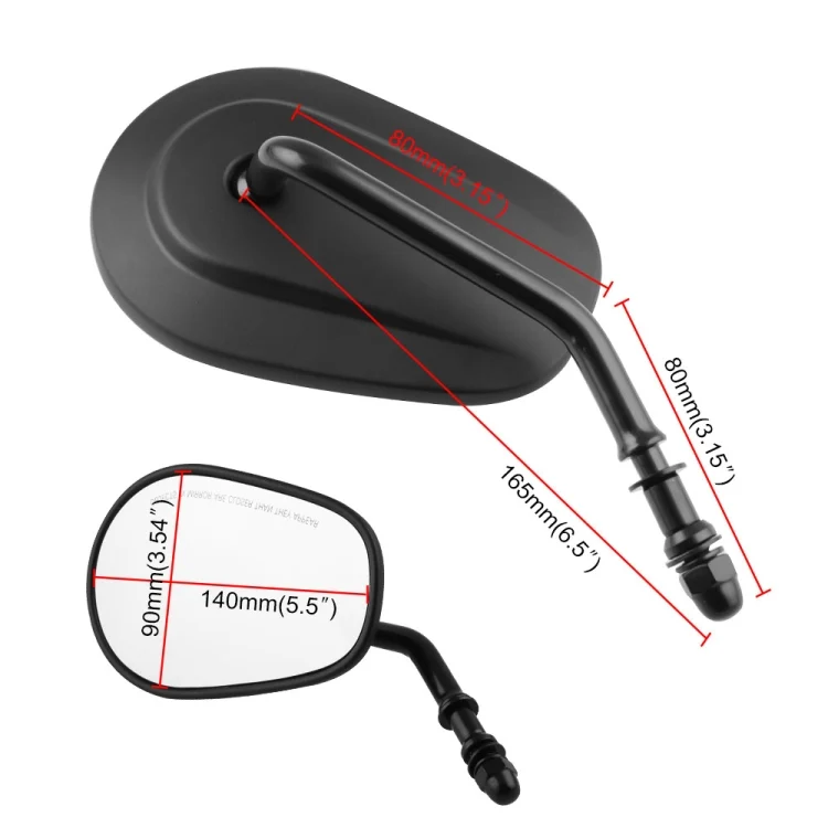 MOTA0030_3.webp MB-MR008-BK Motorcycle Modified Rotatable Matt Rear View Mirror Set for Harley Davidson XL 883 1200 - Image 4
