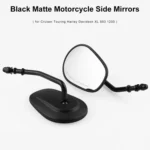 MB-MR008-BK Motorcycle Modified Rotatable Matt Rear View Mirror Set for Harley Davidson XL 883 1200 - Image 7