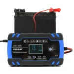 FOXSUR 12V-24V Car Motorcycle Truck Repair Battery Charger AGM Charger, UK Plug (Blue) - Image 4