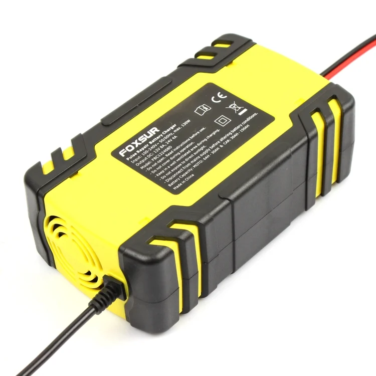 MOTA0082A_2.webp FOXSUR 12V-24V Car Motorcycle Truck Repair Battery Charger AGM Charger, EU Plug - Image 3