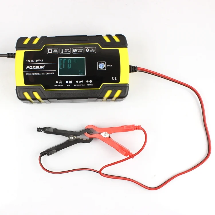 MOTA0082A_4.webp FOXSUR 12V-24V Car Motorcycle Truck Repair Battery Charger AGM Charger, EU Plug - Image 5
