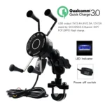 CS-878A1 Multi-function Motorcycle Wireless Wired Aluminum Alloy Mobile Phone Holder Charger - Image 5