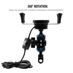 CS-878A1 Multi-function Motorcycle Wireless Wired Aluminum Alloy Mobile Phone Holder Charger - Image 7