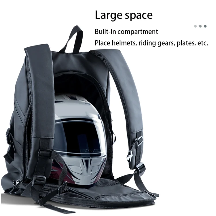 MOTA0169B_3.webp Motorcycle Rainproof Shoulders Helmet Soft Riding Backpack - Image 4
