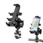 U-shaped Bolt Ball-Head Motorcycle Handlebar Multi-function Eight-jaw Aluminum Phone Navigation Holder Bracket, Width of Phone: 6.5-10.2cm   - Image 2