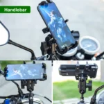 U-shaped Bolt Ball-Head Motorcycle Handlebar Multi-function Eight-jaw Aluminum Phone Navigation Holder Bracket, Width of Phone: 6.5-10.2cm   - Image 14