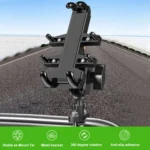 U-shaped Bolt Ball-Head Motorcycle Handlebar Multi-function Eight-jaw Aluminum Phone Navigation Holder Bracket, Width of Phone: 6.5-10.2cm   - Image 6