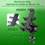 U-shaped Bolt Ball-Head Motorcycle Handlebar Multi-function Eight-jaw Aluminum Phone Navigation Holder Bracket, Width of Phone: 6.5-10.2cm   - Image 7