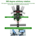 Tilt Rearview Mirror Screw Hole Ball-Head Motorcycle Eight-jaw Aluminum Phone Navigation Bracket - Image 13