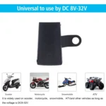 Motorcycle Waterproof DC 8-32V 5V / 1.2A Rearview Mirror USB Phone Charger Adapter, with Indicator Light - Image 4