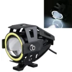 U7 10W 1000LM LED Waterproof IP67 Headlamp Light with Angel Eyes Light for Motorcycle / SUV, DC 12V